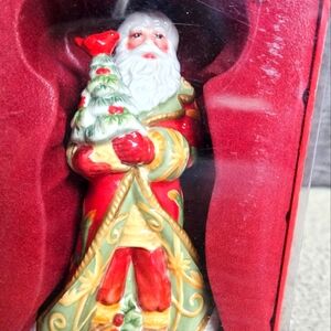 Fitz & Floyd Bellacarna Santa Bell/Christmas Ornament